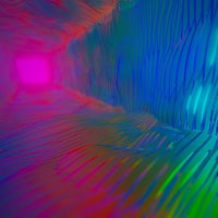 an image of a rainbow colored tunnel